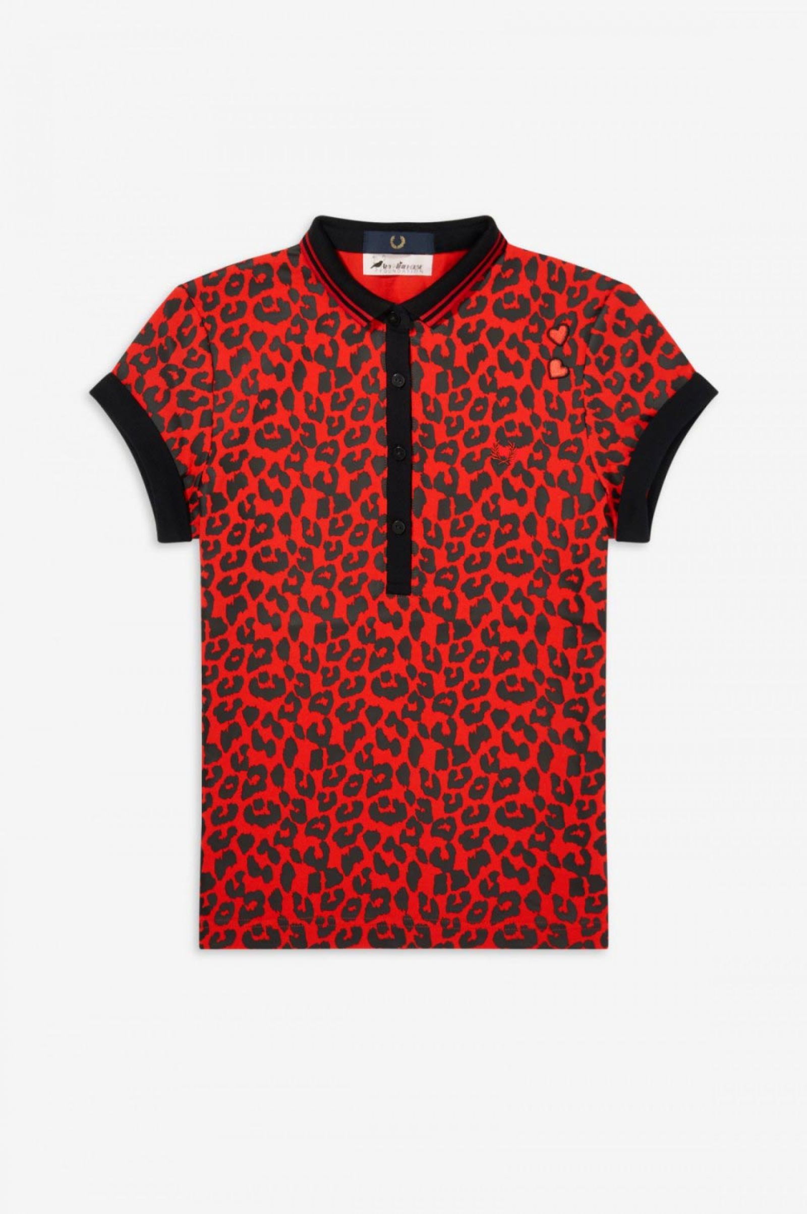 Fred Perry Amy Lipstick Leopard Polo