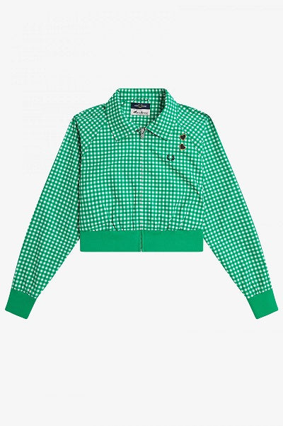 Embroidered Gingham Jacket