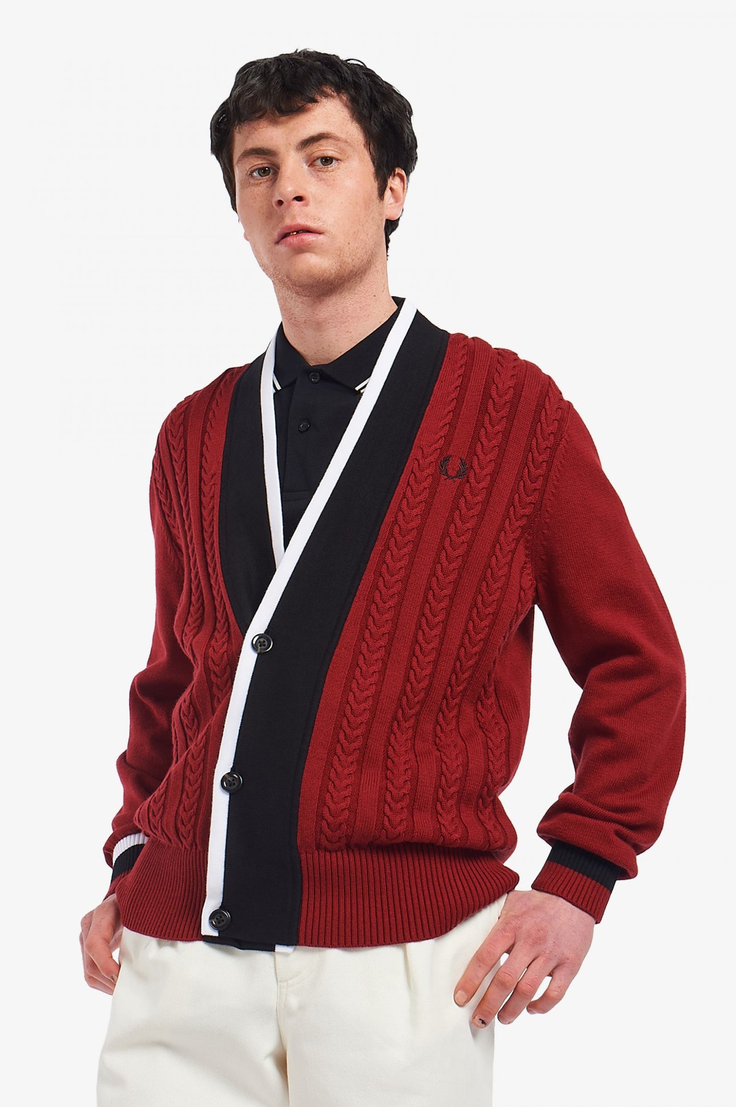 CASELY-HAYFORD CABLE KNIT CARDIGAN