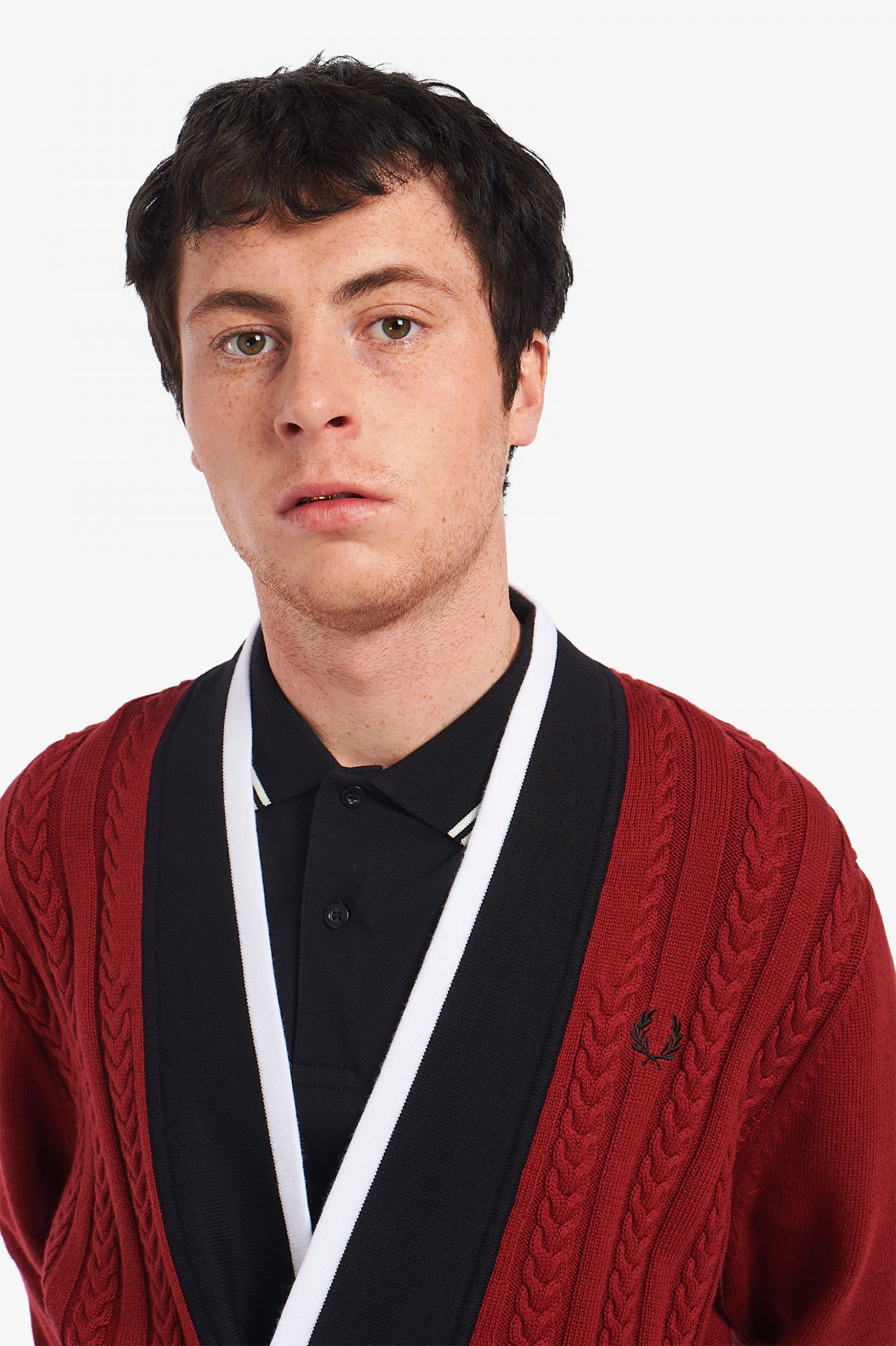 CASELY-HAYFORD CABLE KNIT CARDIGAN