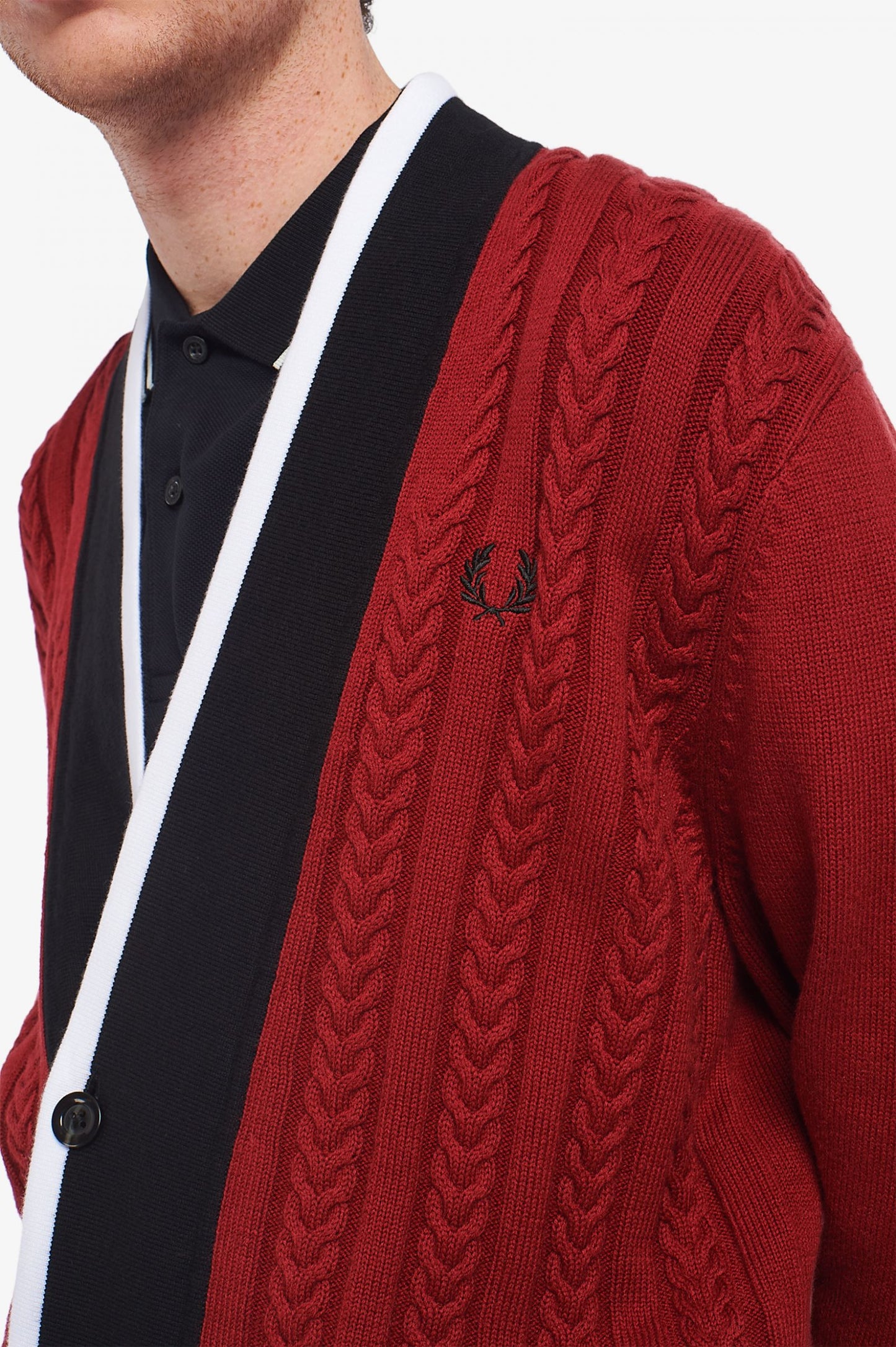 CASELY-HAYFORD CABLE KNIT CARDIGAN