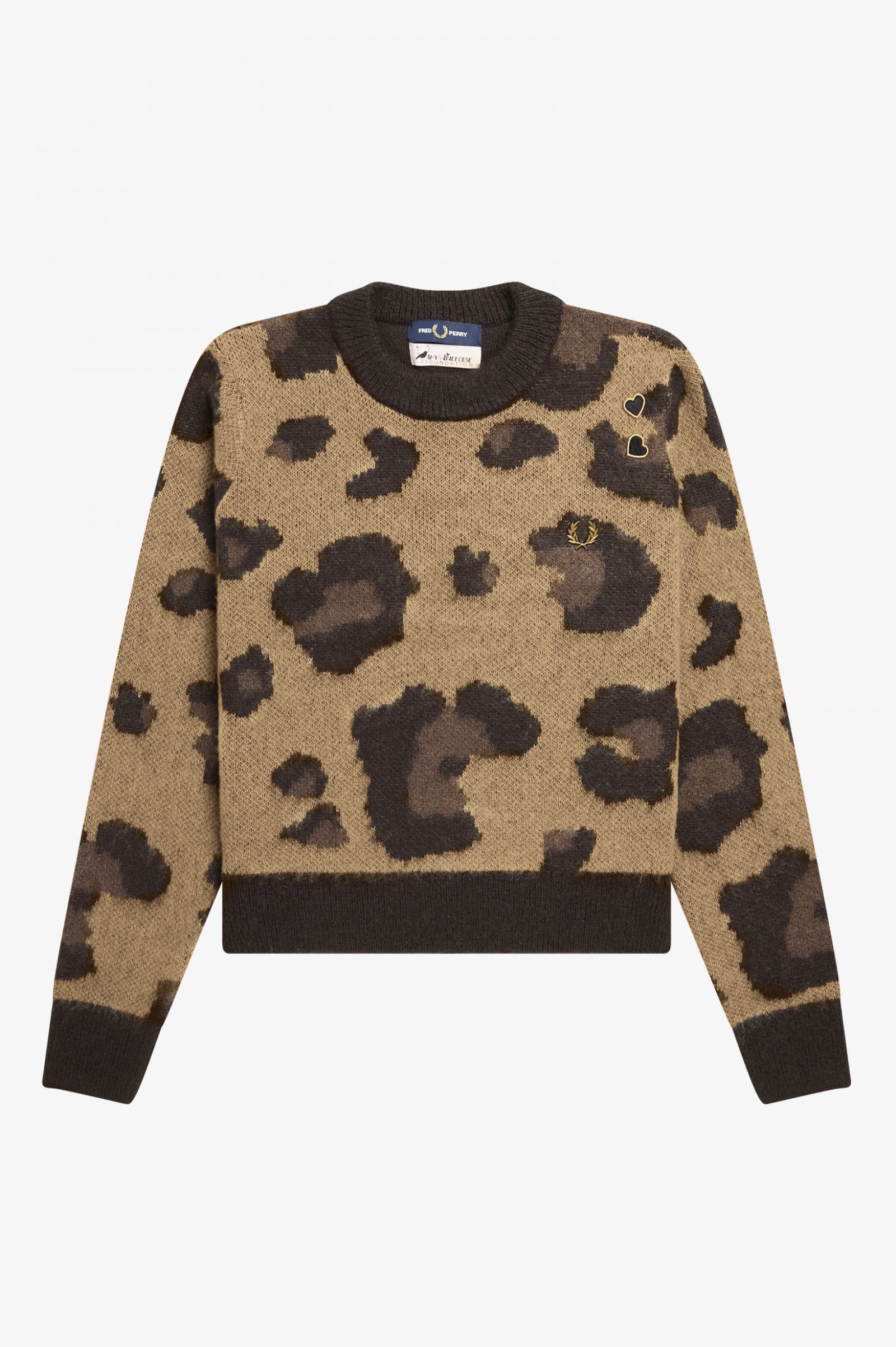 Fred Perry X Amy Winehouse Leopard Jumper Posers Hollywood