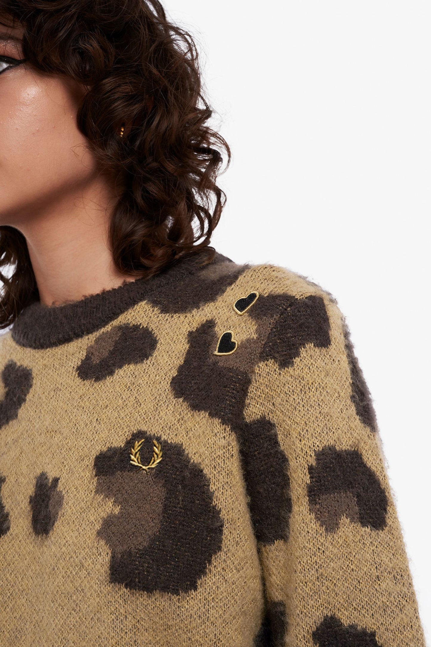 Fred Perry X Amy Winehouse Leopard Jumper