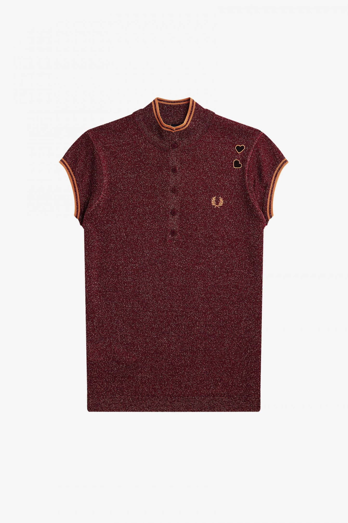 Fred Perry X Amy Winehouse Metallic Knitted Shirt