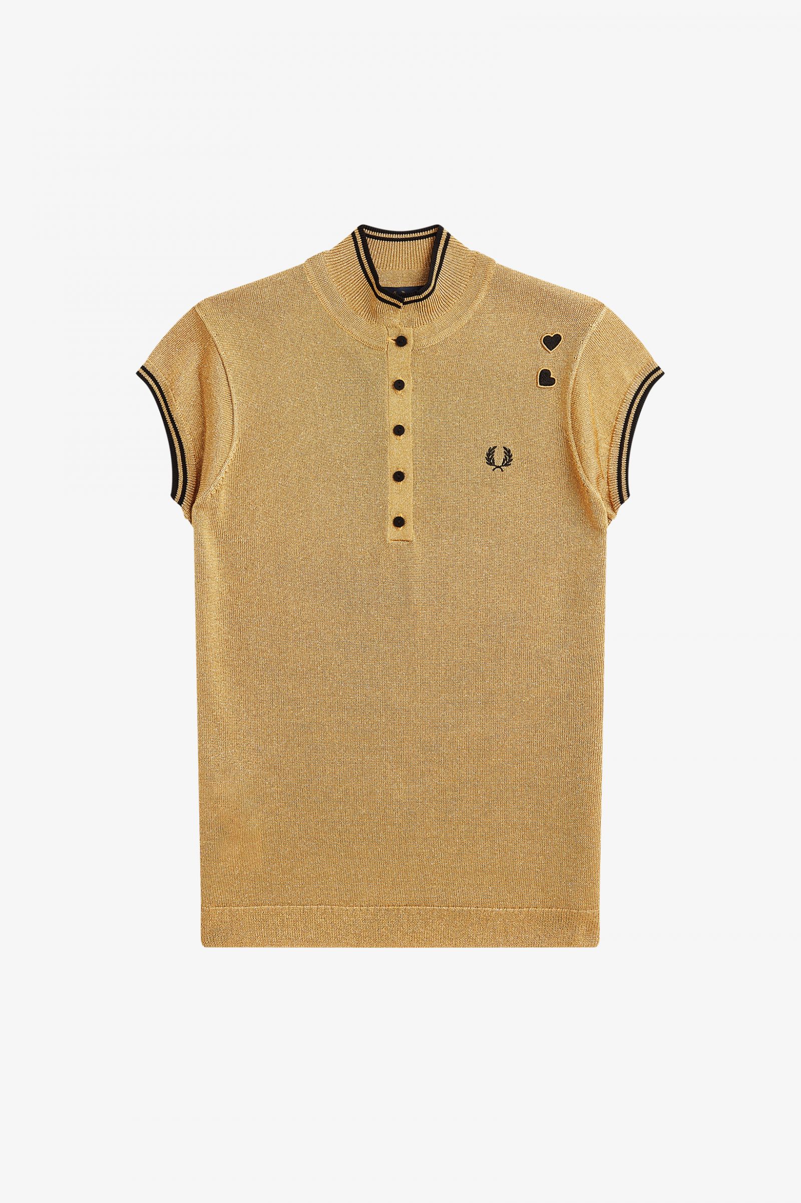 Fred Perry X Amy Winehouse Metallic Knitted Shirt