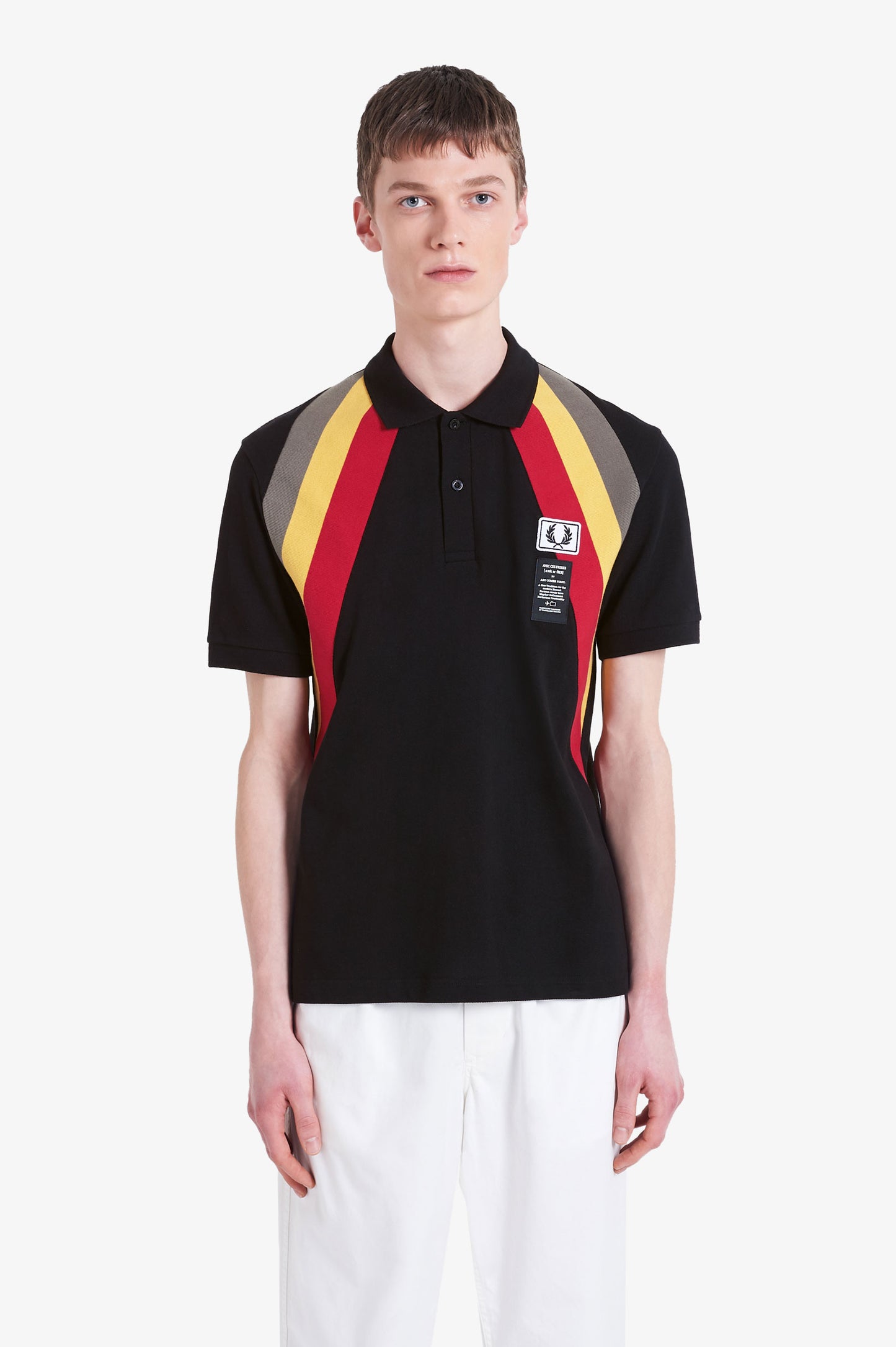 Diagnonal Rib Polo Shirt