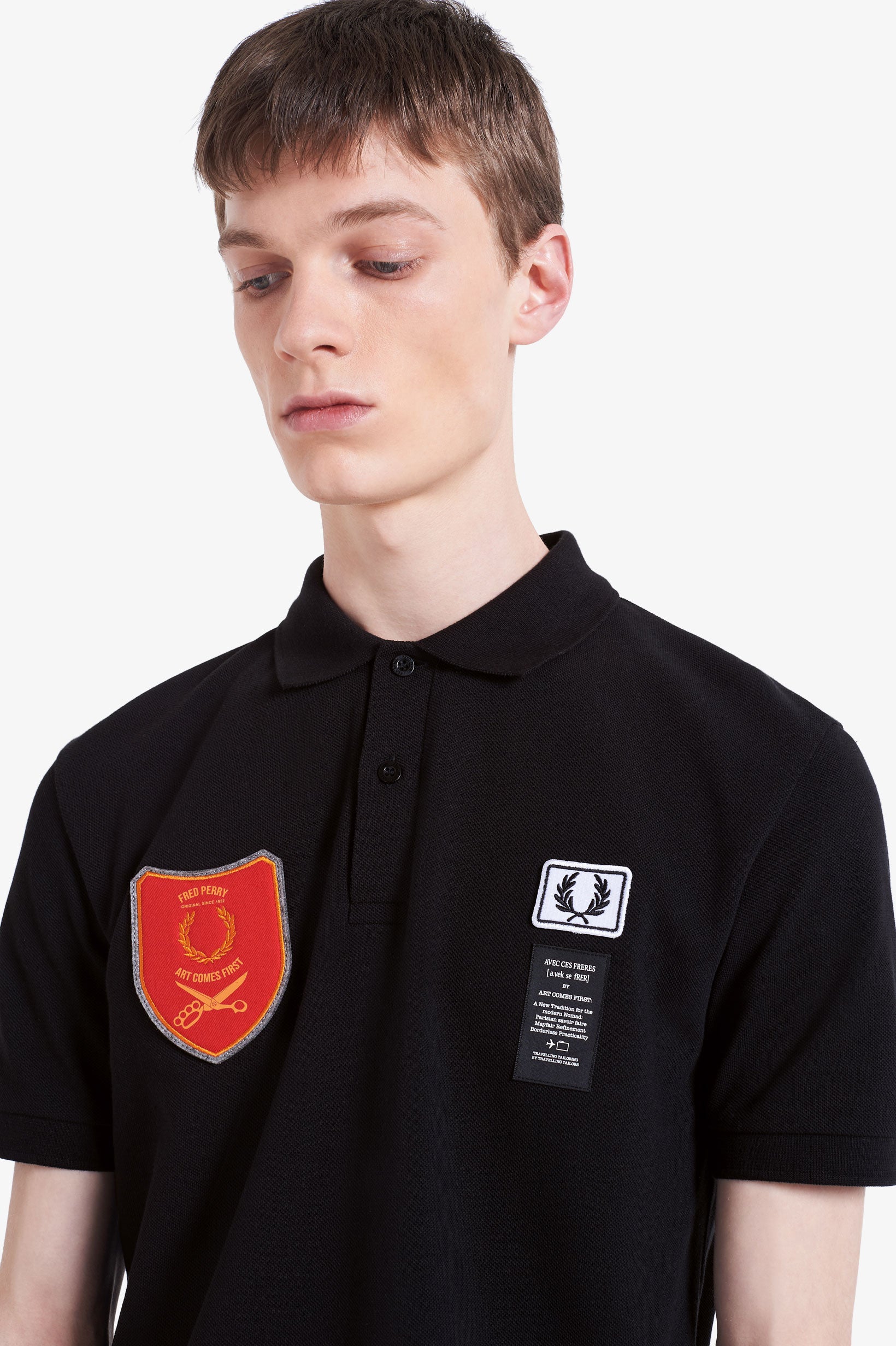 Fred Perry X Art Comes First Shield Patch Polo Shirt