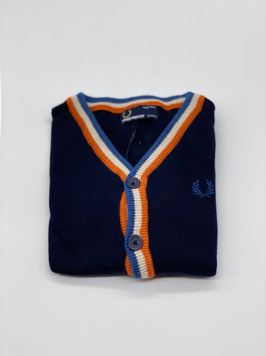 KIDS FRED PERRY TIPPED CARDIGAN