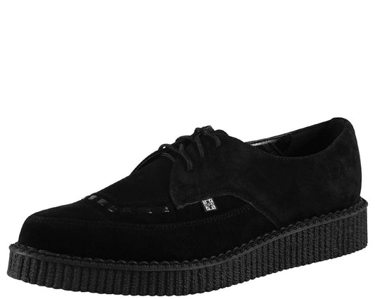 T.U.K BLACK TIE SUEDE POINTED CREEPER