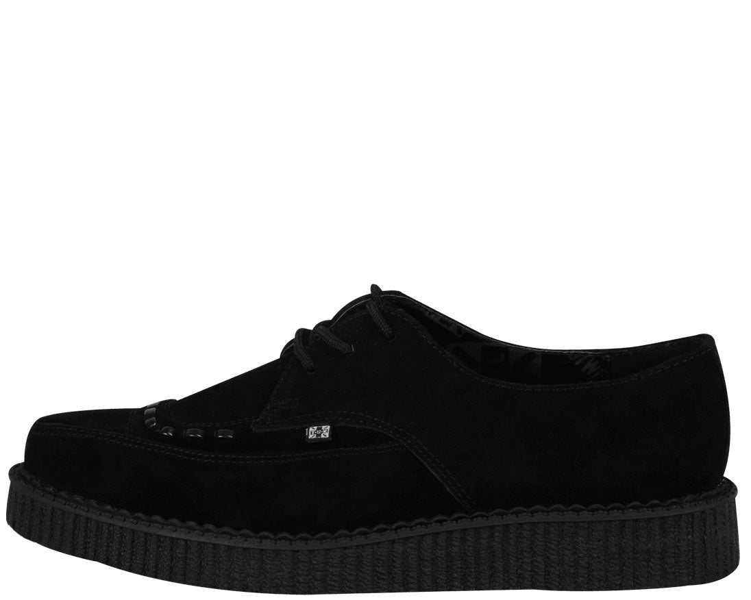 T.U.K BLACK TIE SUEDE POINTED CREEPER