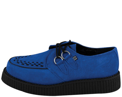 T.U.K ELECTRIC BLUE SUEDE LOW ROUND CREEPER