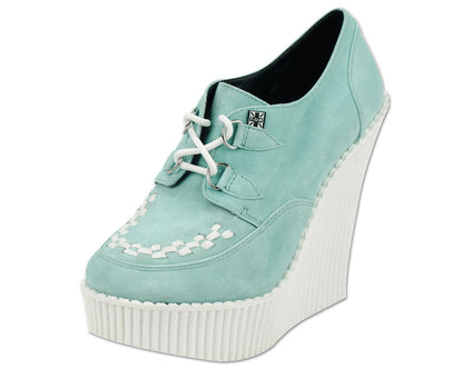 T.U.K MINT SUEDE CREEPER WEDGE