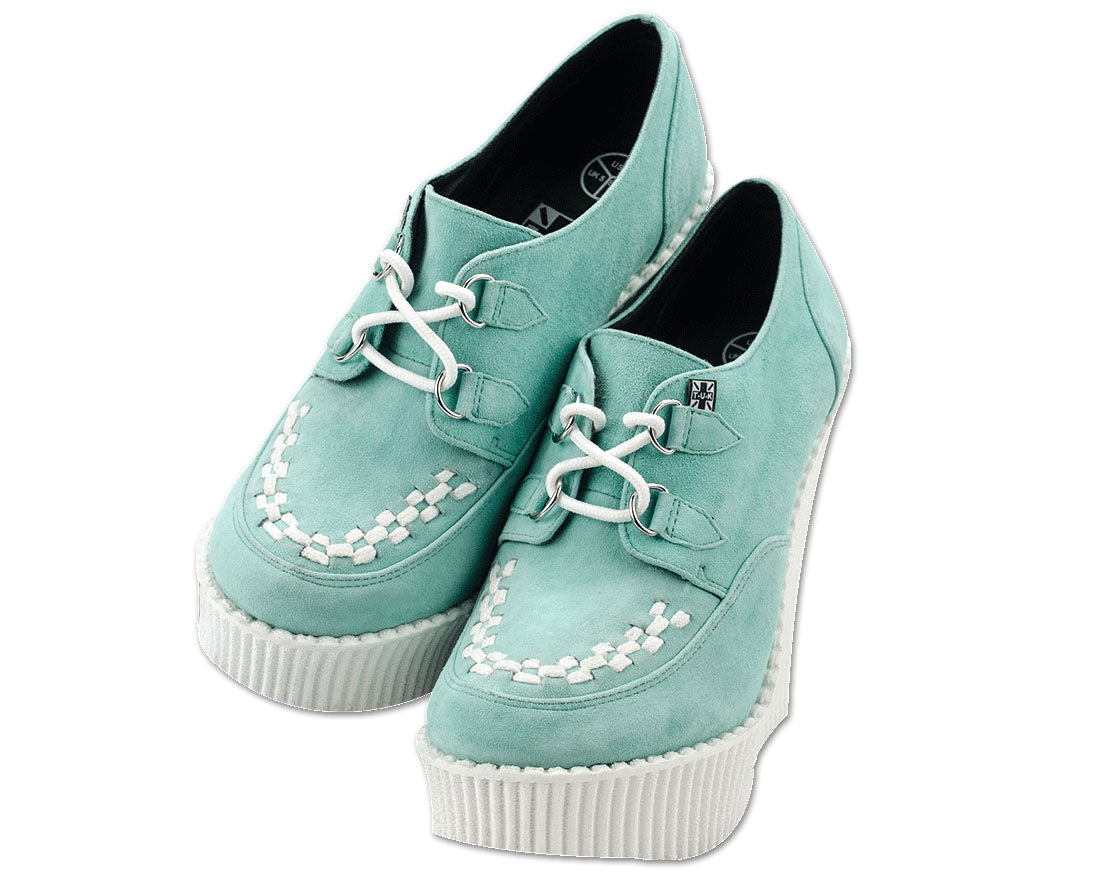 T.U.K MINT SUEDE CREEPER WEDGE