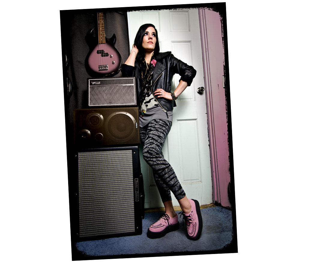 T.U.K PINK SUEDE ROUND VIVA MONDO CREEPER