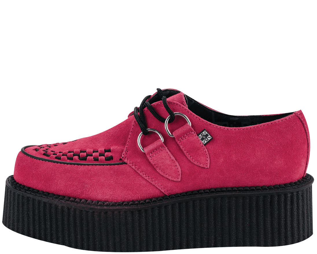 T.U.K HOT PINK SUEDE VIVA MONDO CREEPER