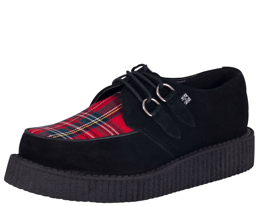 T.U.K BLACK/TARTAN ROTTEN LOW CREEPER