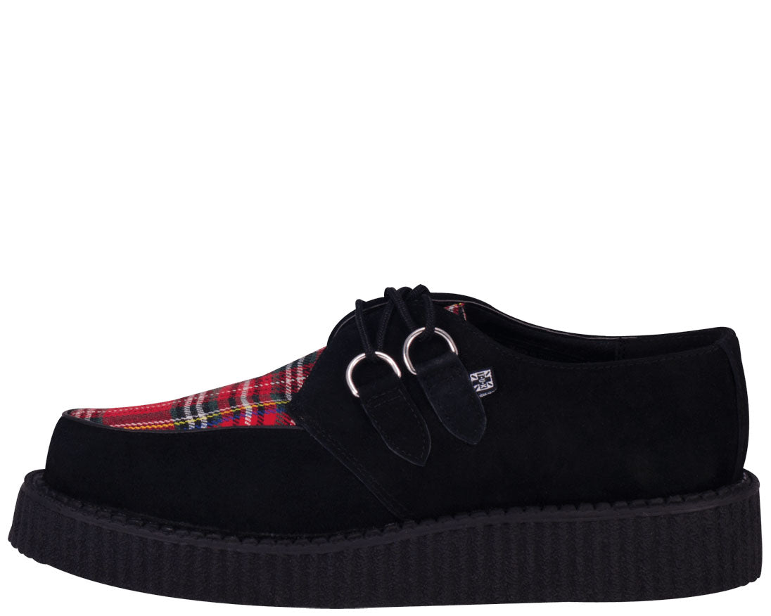 T.U.K BLACK/TARTAN ROTTEN LOW CREEPER