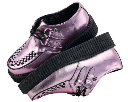 T.U.K PINK METALLIC ROUND VIVA LOW CREEPER