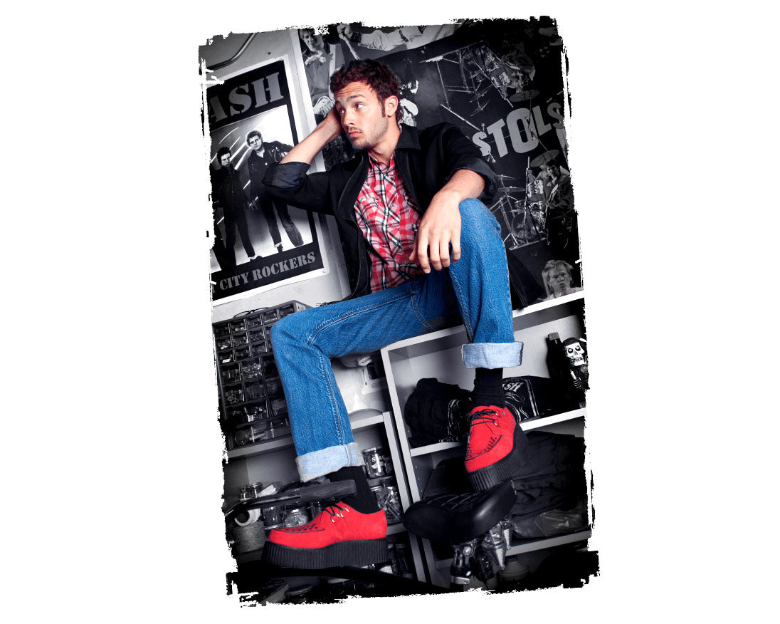 T.U.K RED SUEDE IN YER FACE MONDO CREEPER