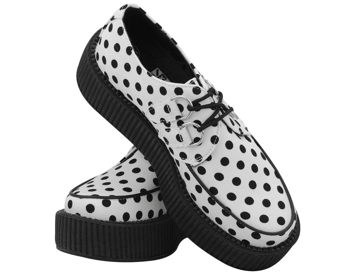 T.U.K WHITE/BLACK DOTS VIVA MONDO CREEPER