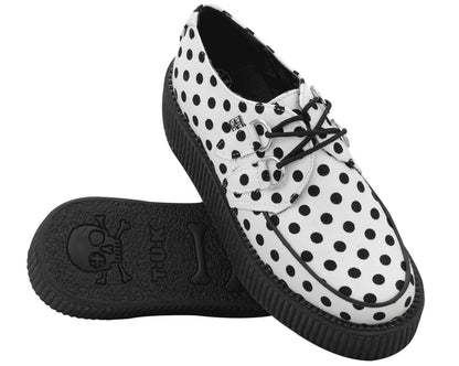T.U.K WHITE/BLACK DOTS VIVA MONDO CREEPER