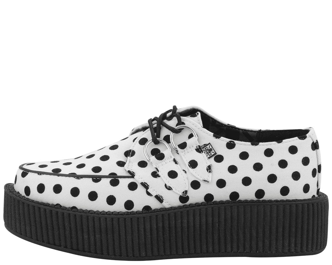 T.U.K WHITE/BLACK DOTS VIVA MONDO CREEPER