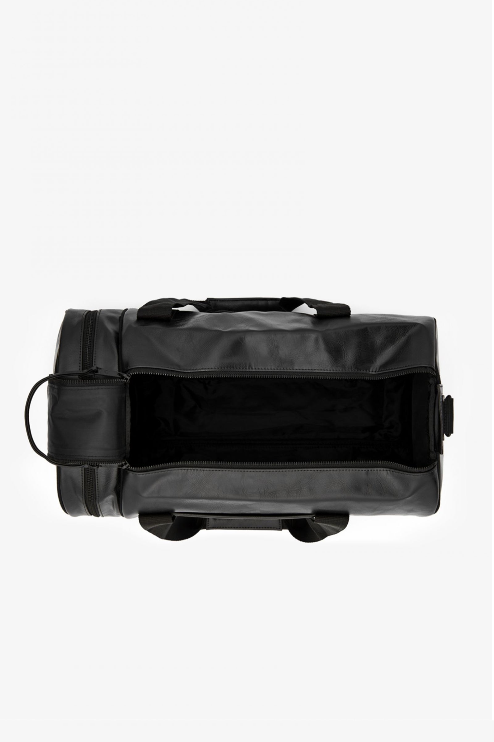 BLACK TONAL PU BARREL BAG Posers Hollywood