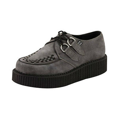 T.U.K GREY SUEDE LOW ROUND CREEPER