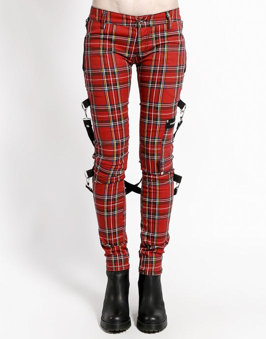 TRIPP N.Y.C. PLAID CHAOS PANT (red)