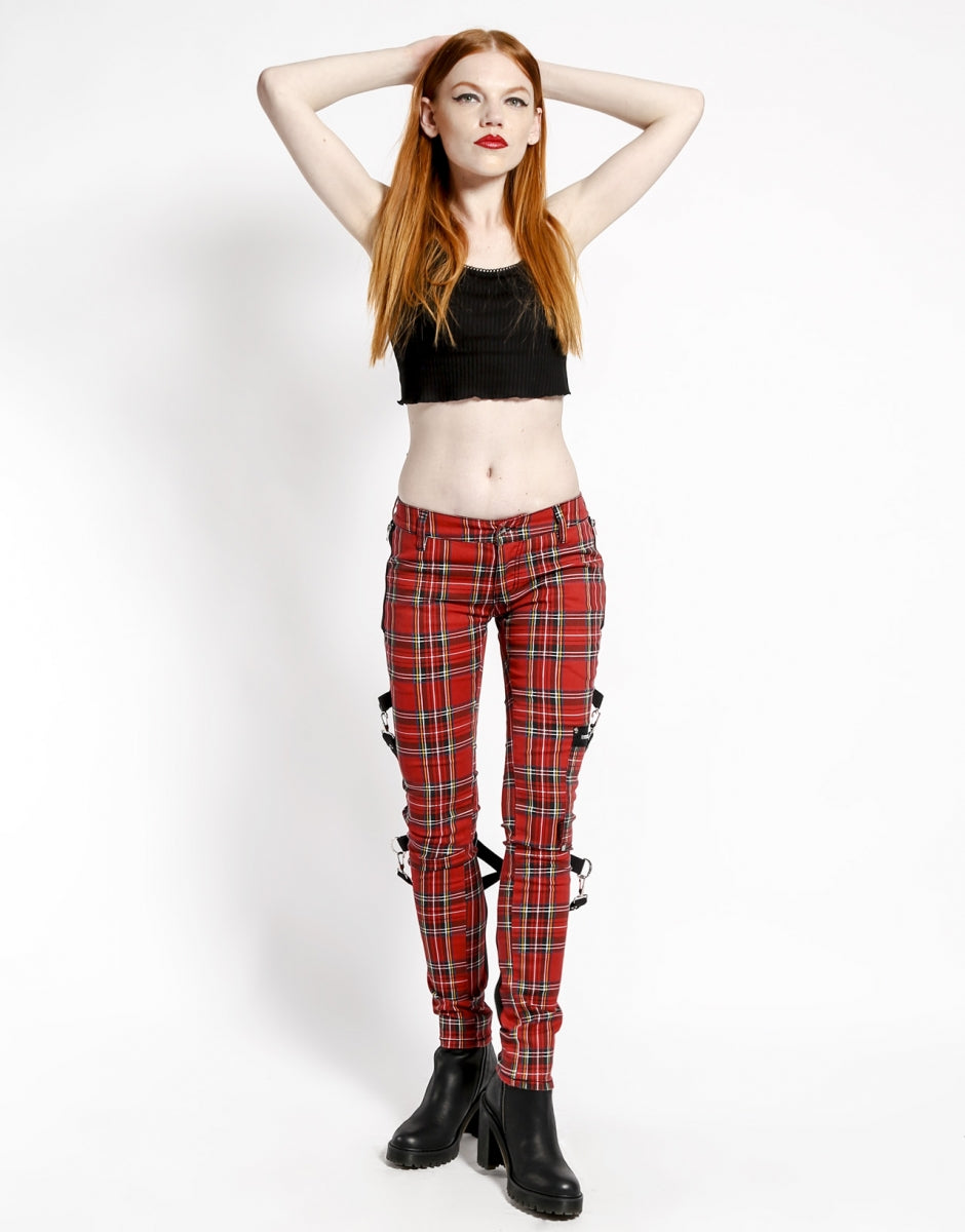 TRIPP N.Y.C. PLAID CHAOS PANT (red)