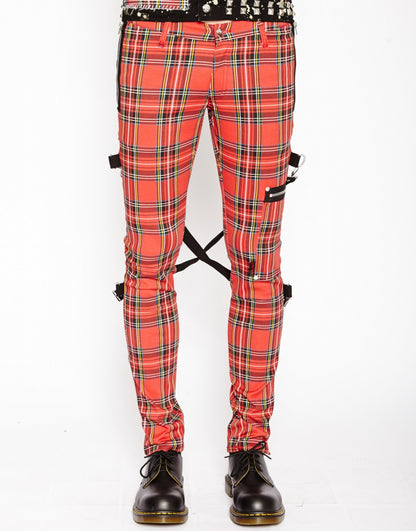 PLAID CHAOS PANT (red)