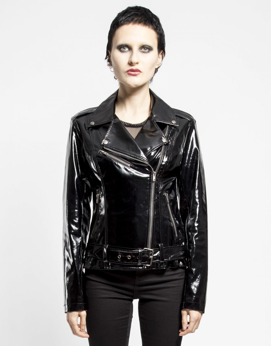 Tripp Nyc Wild Child Vinyl Moto Jacket – Posers Hollywood