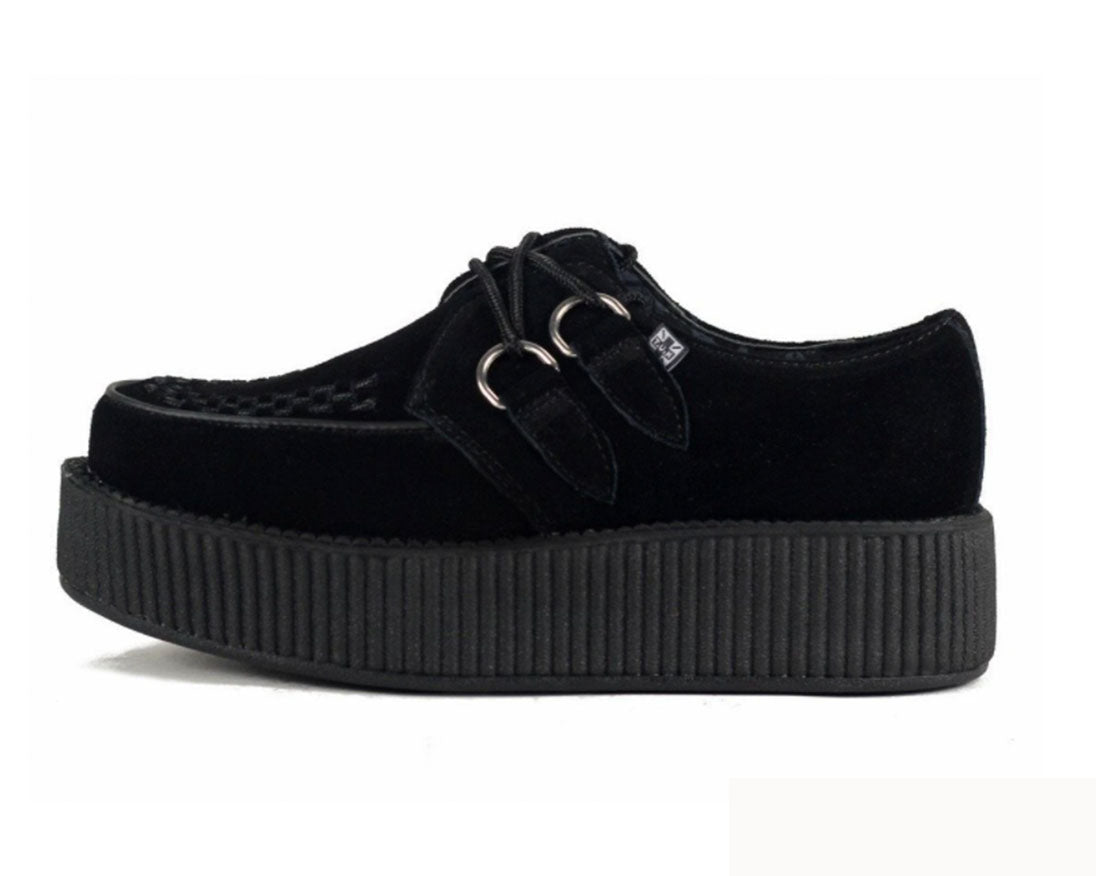 T.U.K BLACK SUEDE VIVA MONDO CREEPER