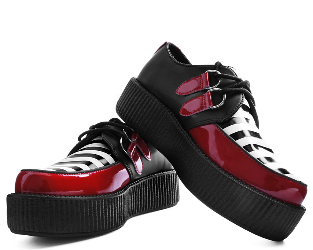 T.U.K RED/BLACK/STRIPE VIVA MONDO CREEPER