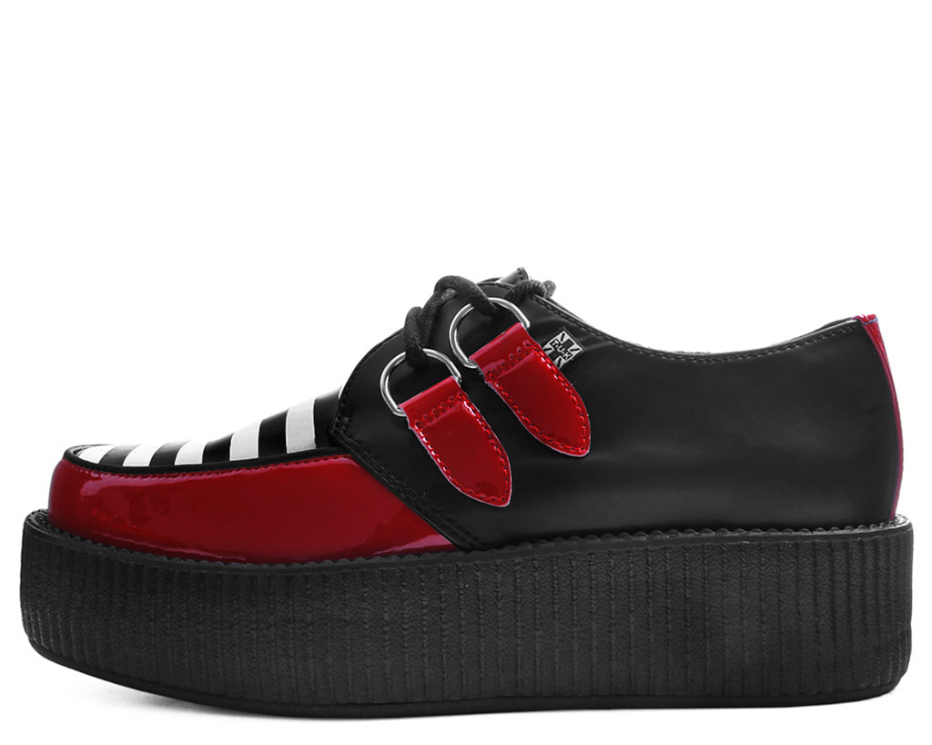 T.U.K RED/BLACK/STRIPE VIVA MONDO CREEPER