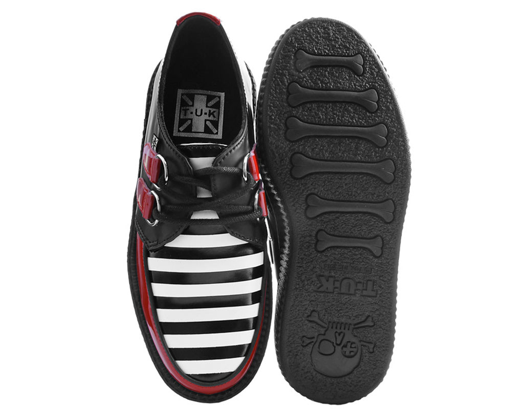 T.U.K RED/BLACK/STRIPE VIVA MONDO CREEPER