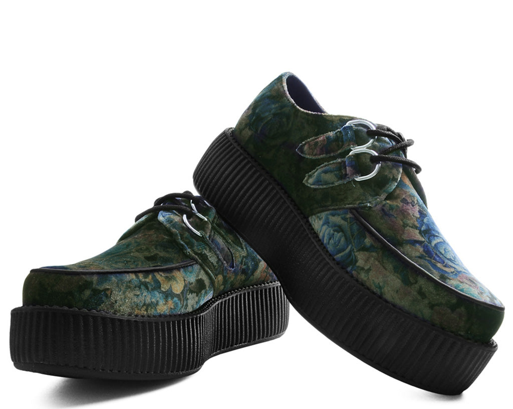 T.U.K DARK FLORAL VELVET VIVA MONDO CREEPER