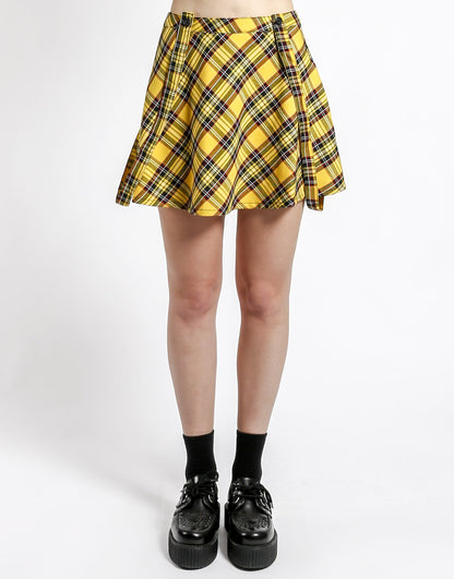 TRIPP NYC Suspender Skirt Yellow Plaid