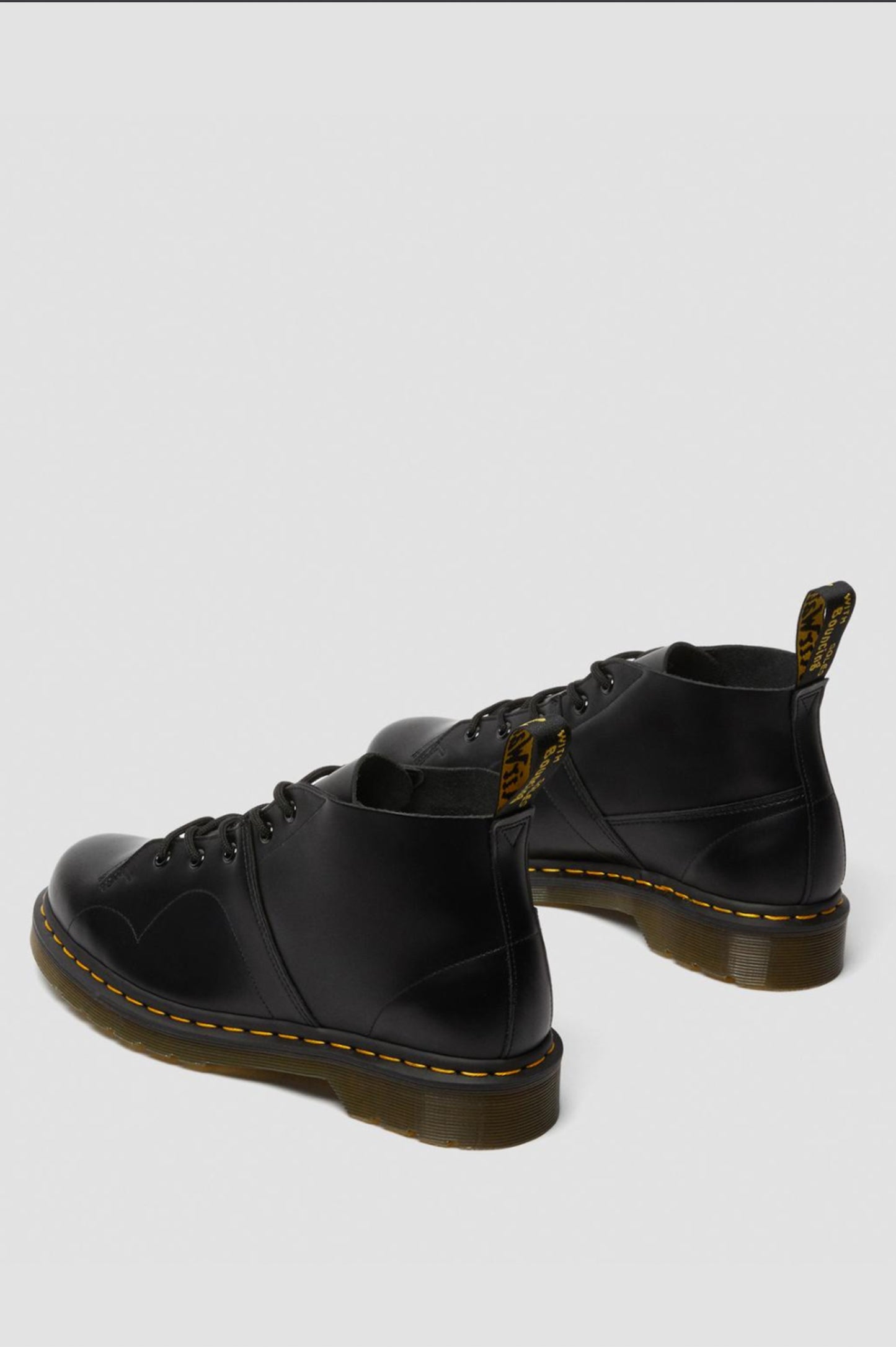 BLACK CHURCH SMOOTH LEATHER MONKEY BOOTS
