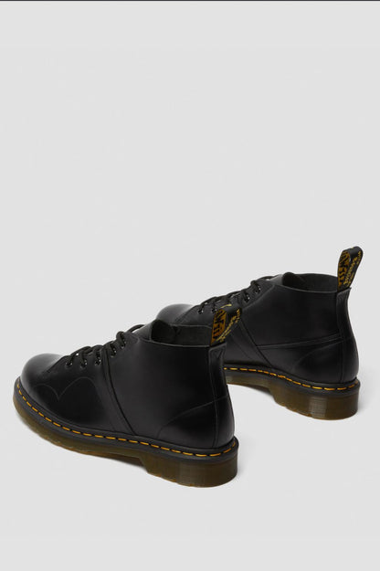 BLACK CHURCH SMOOTH LEATHER MONKEY BOOTS