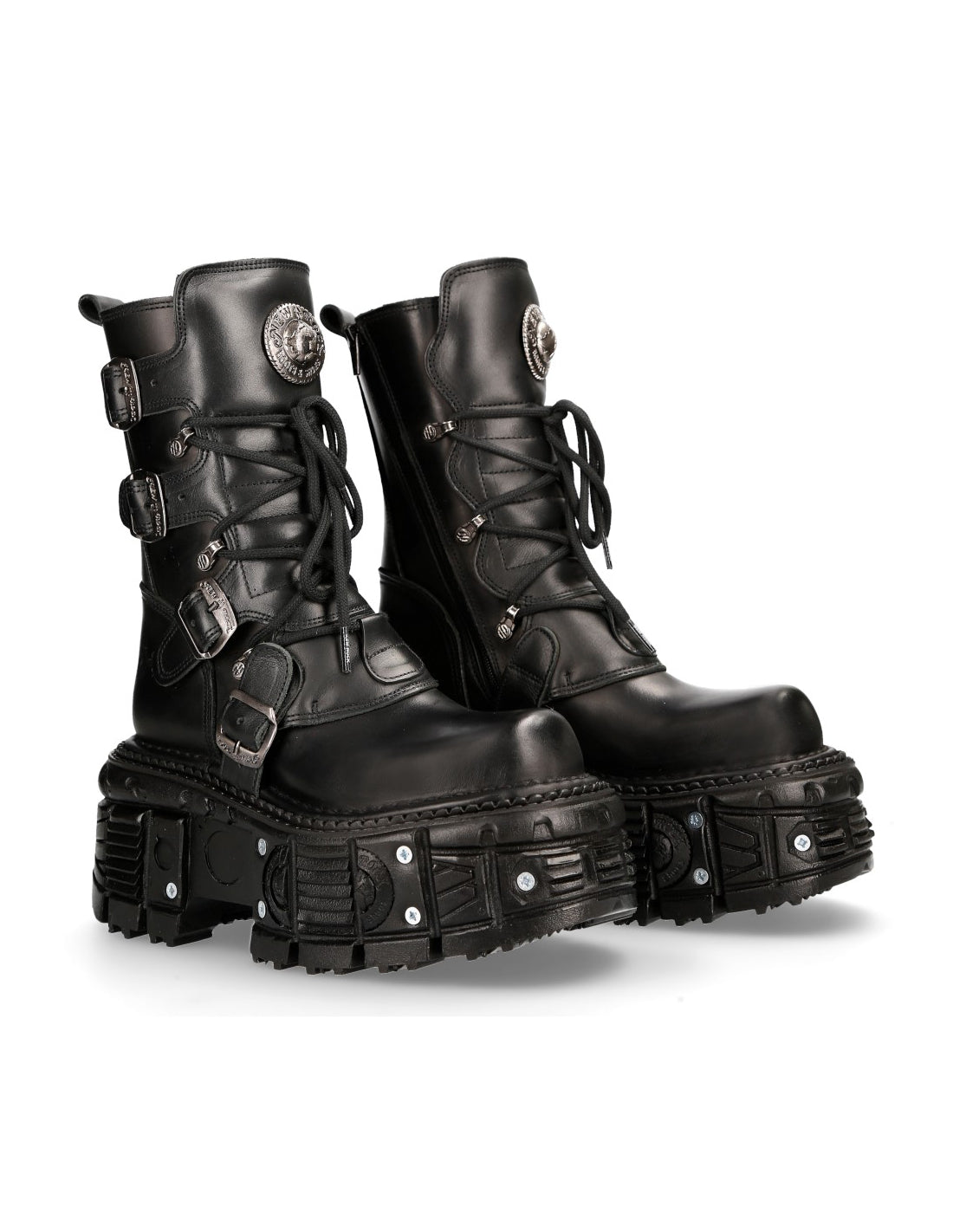 NEW ROCK BOOT BLACK REACTOR WITH LACES
