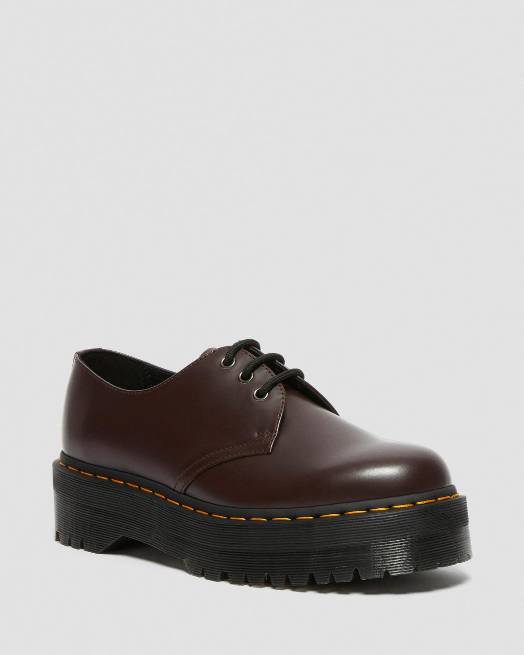 1461 BURGUNDY SMOOTH LEATHER PLATFORM SHOE