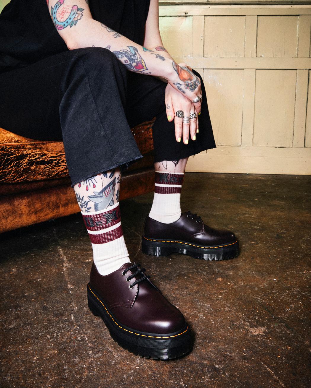 Maroon platform doc martens deals