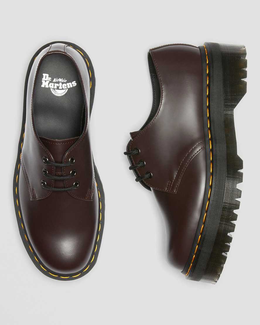 1461 BURGUNDY SMOOTH LEATHER PLATFORM SHOE