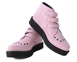 T.U.K PINK TUKSKIN 3 BUCKLE POINTED CREEPER BOOT