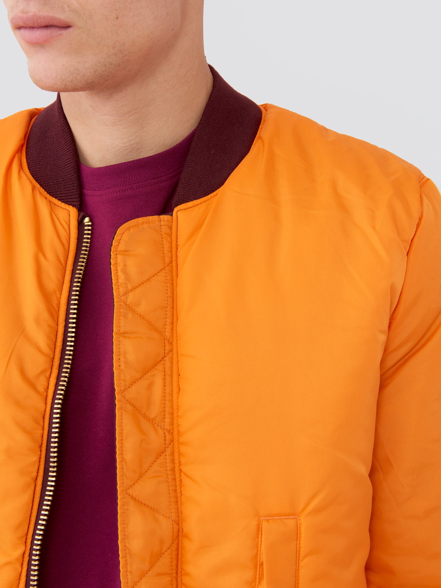 Alpha industries orange outlet bomber