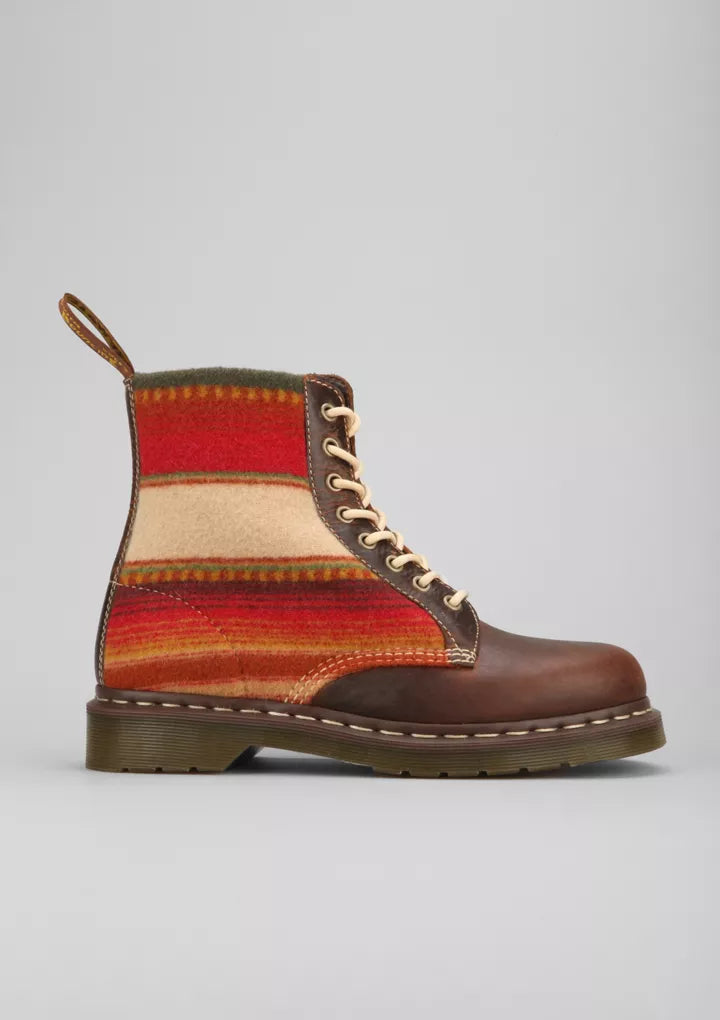 1460 TAN+BEIGE PENDLETON HARVEST+STRIPE SANTA FE BOOT