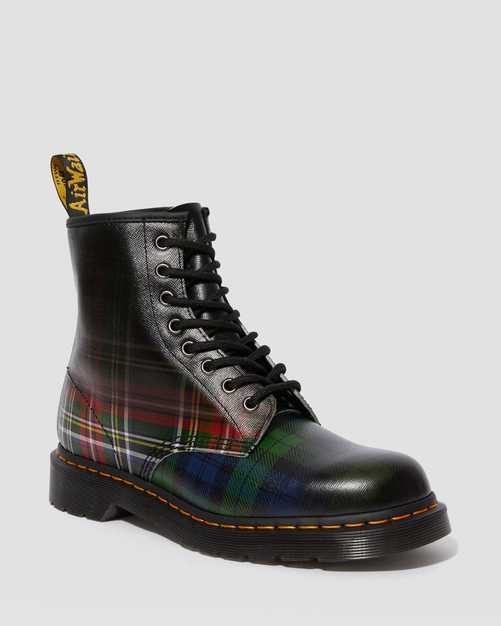 1460 TARTAN RED STEWART+BLACK WATCH TARTAN BACKHAND STRAW GRAIN BOOT