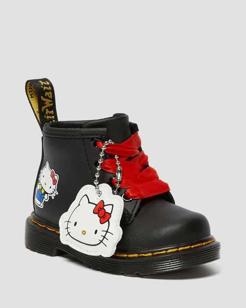 1460 HELLO KITTY BLACK HYDRO LEATHER BOOT