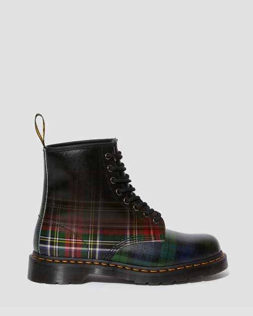 1460 TARTAN RED STEWART+BLACK WATCH TARTAN BACKHAND STRAW GRAIN BOOT